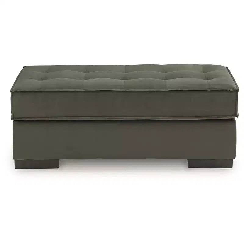 Signature Design by Ashley Marlow Peak Oversized Accent Ottoman, Tufted Polyester Upholstery, Olive Green