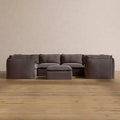 Anabei Modular Washable 6-Seater U-Sectional Sofa + Ottoman | Memorix+ Seat & Contour Pillow