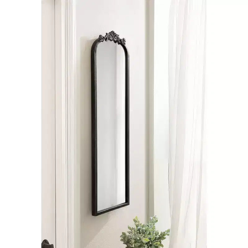 Miroir arche traditionnel, noir, 9x32