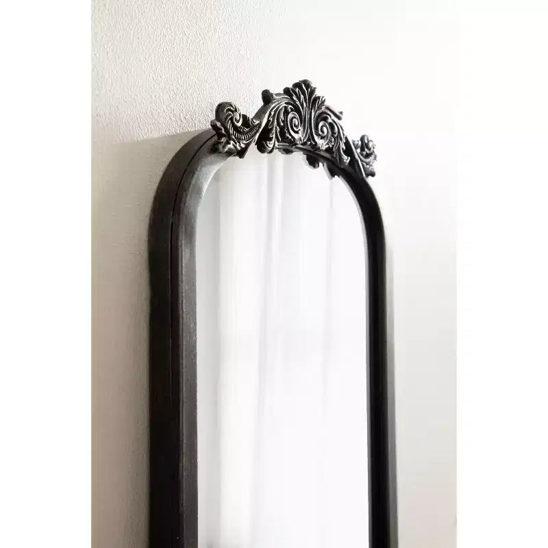 Miroir arche traditionnel, noir, 9x32