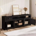 70.1 Farmhouse Wood TV Stand for 70 Inch TVs, Entertainment Center with Drawers