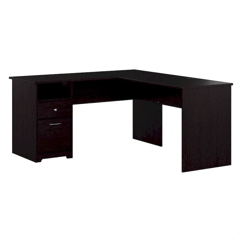Cabot 60W L-Desk with Hutch and Drawers by Bush Furniture