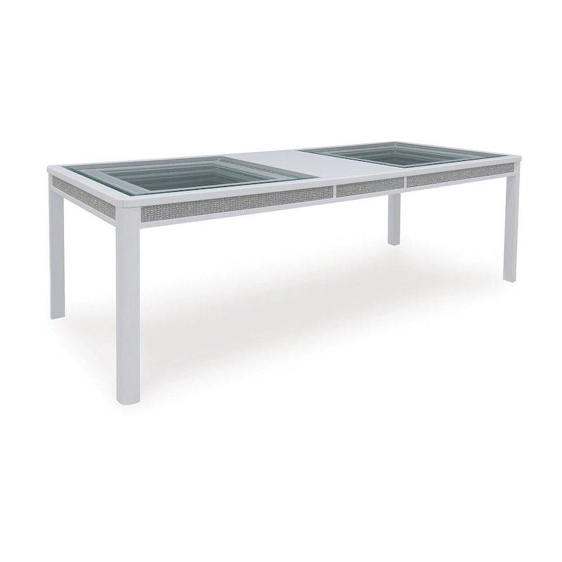 White/Green Rectangular Dining Extension Table - 42W x 96D x 30H