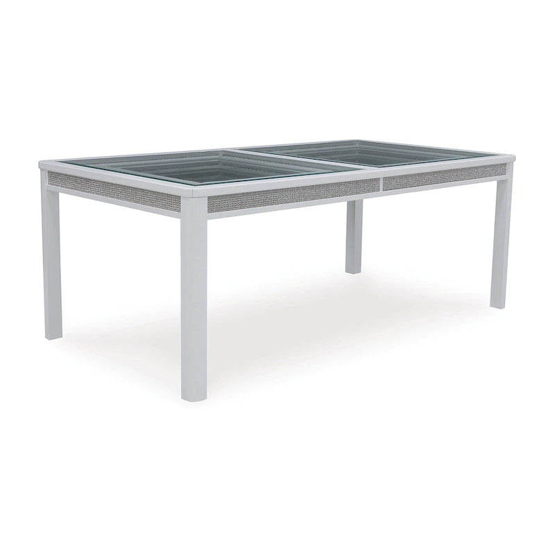 White/Green Rectangular Dining Extension Table - 42W x 96D x 30H