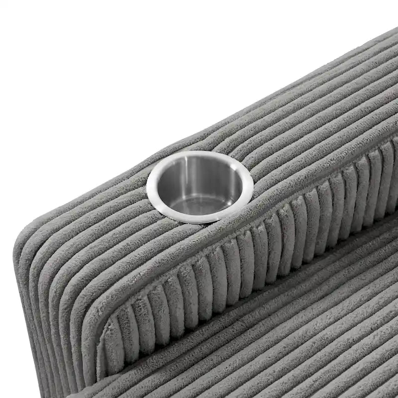 Upholstered Chaise Lounge with Adjustable Backrest Lounge Chair
