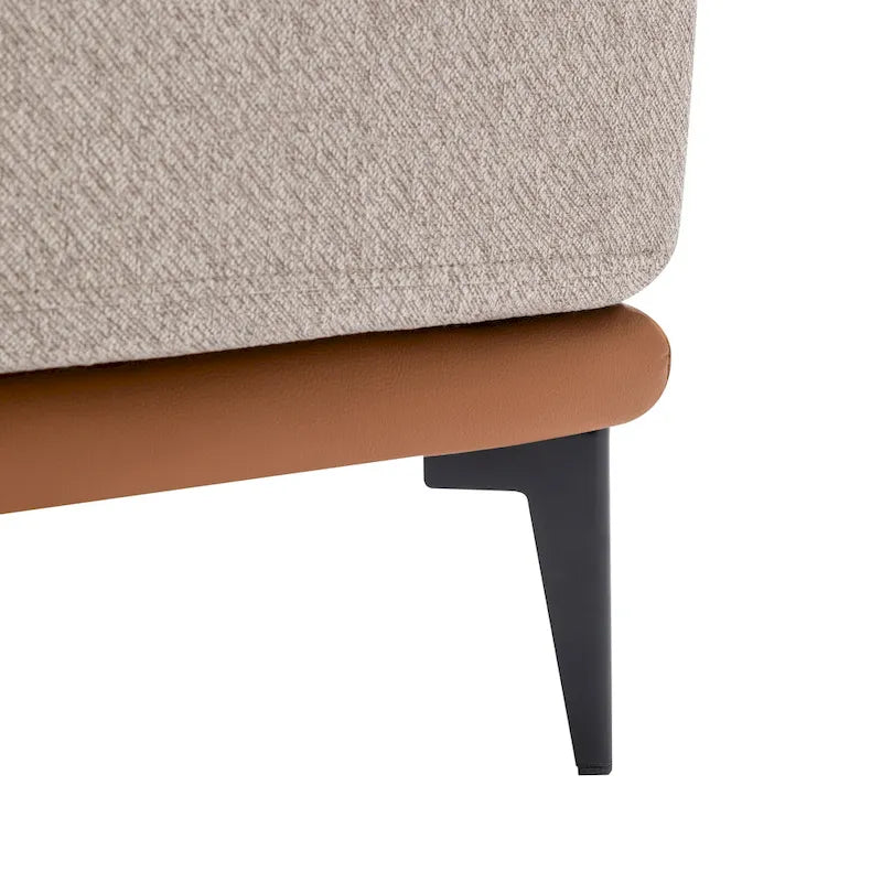 Modern Two-tone Barrel Fabric Chair for Living Room