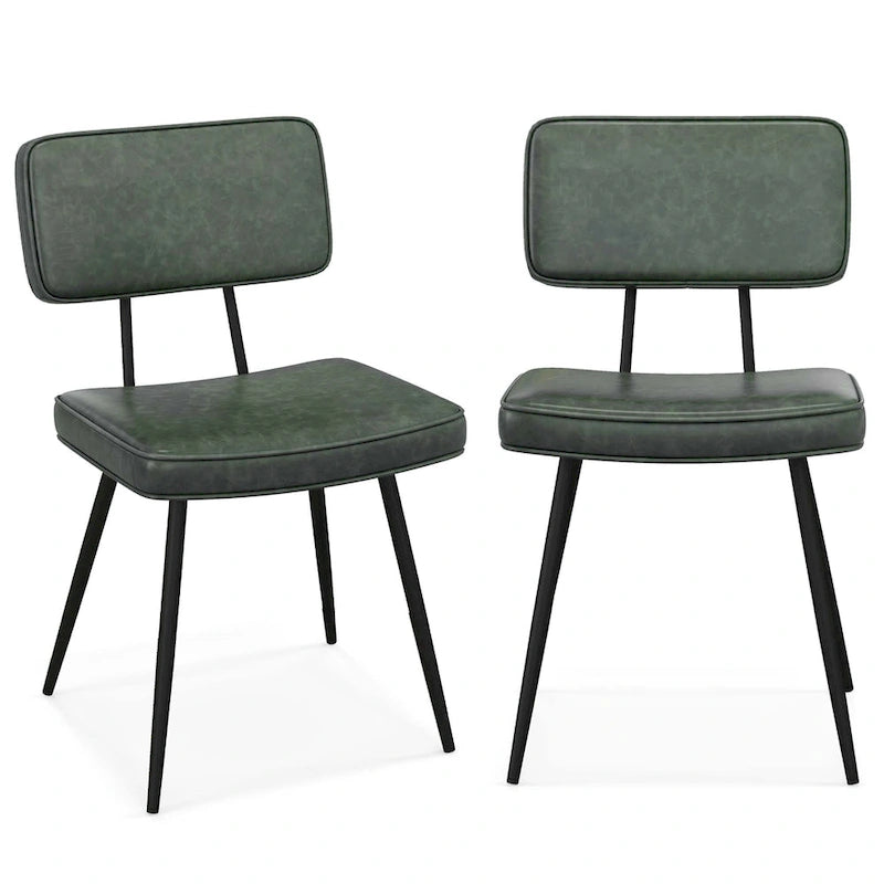 Dining Chairs Set of 2 with PU Leather Cover Filled Sponge
