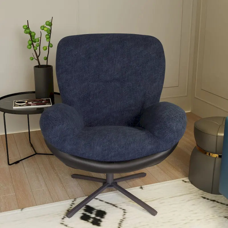 Moderner Chenille-Bürostuhl, um 360 Grad drehbar, mit Metallgestell