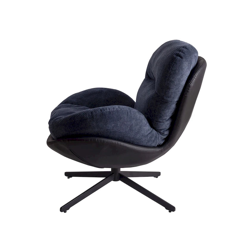 Modern Chenille 360 Swivel Office Chair with Metal Base Frame
