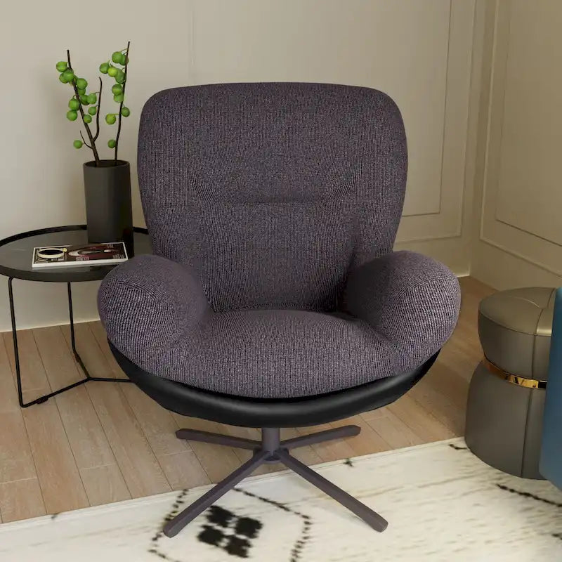 Moderner Chenille-Bürostuhl, um 360 Grad drehbar, mit Metallgestell