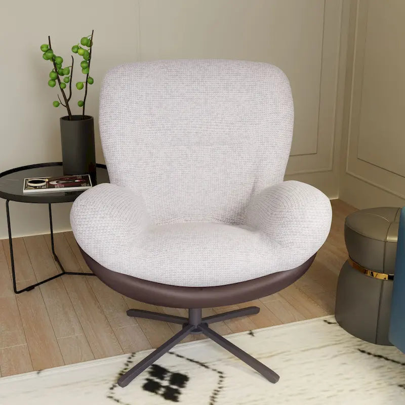 Moderner Chenille-Bürostuhl, um 360 Grad drehbar, mit Metallgestell