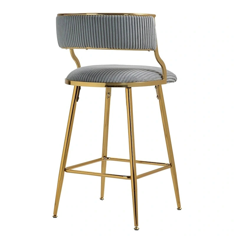 26 Counter Height Bar Stools Corduroy Kitchen Island (Set of 2)