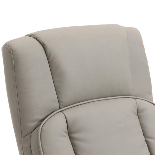 30" High Back Swivel Recliner Chair with Ottoman