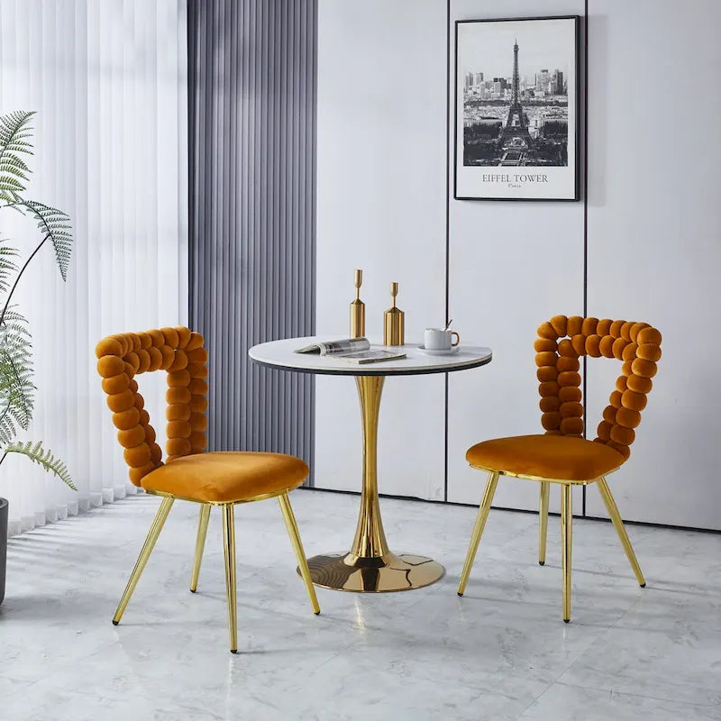 22.04 Accent Chairs with Iron Legs (Set of 2)