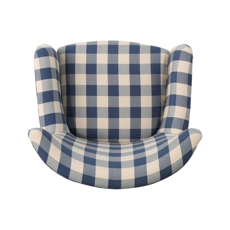 Modern Retro 30.25 High Back Upholstered Arm Chair with Wood Legs for Living Room