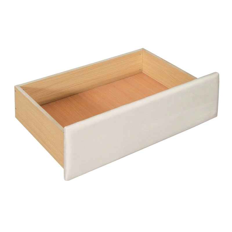 Twin Cloud Velvet Daybed with Trundle, Drawers, and USB