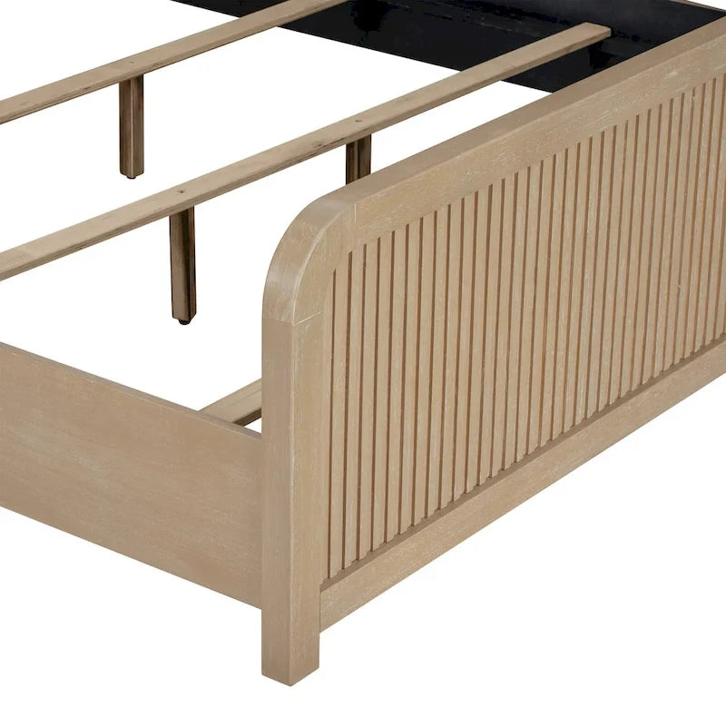 Furniture of America Adrienne Modern Rustic Solid Wood Fluting Panel Bed