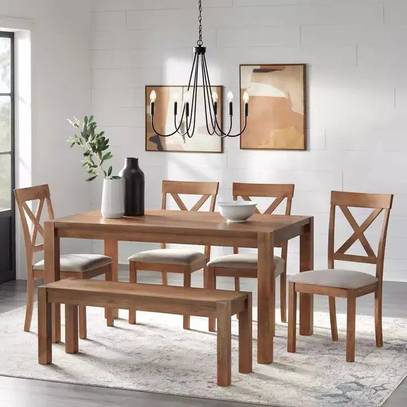 Buylateral Verdon Modern Farmhouse Rectangular Dining Table Driftwood
