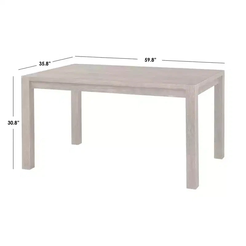 Buylateral Verdon Modern Farmhouse Rectangular Dining Table Driftwood