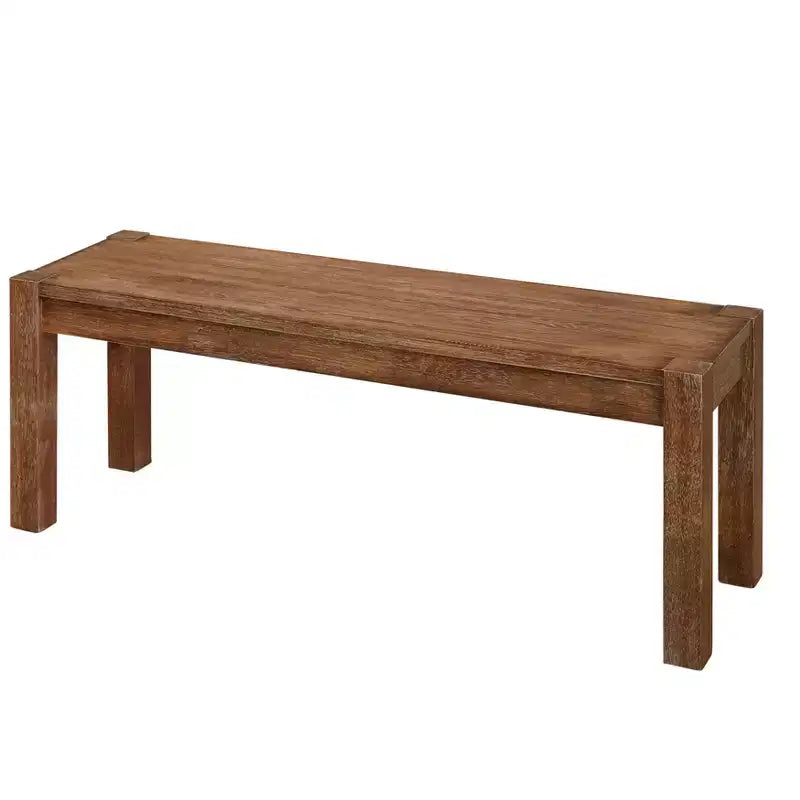 Buylateral 3pc Verdon Modern Farmhouse Dining Set with Bench Driftwood