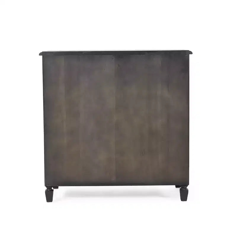Christopher Knight Home Newell Rustic Acacia Wood and Cane 3 Drawer Dresser Dark Gray: Bedroom Storage, Metal Hardware