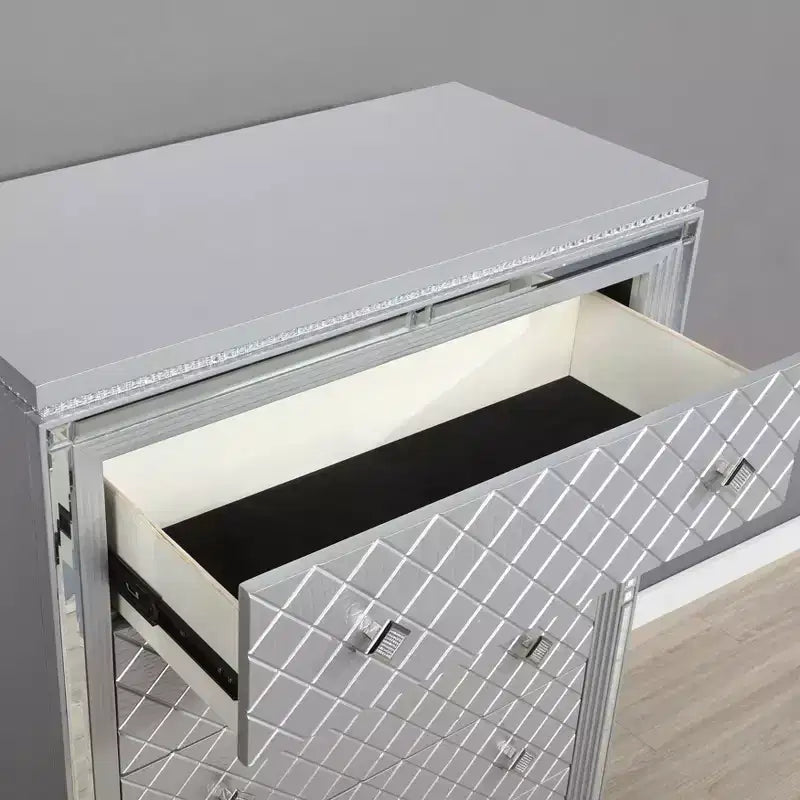 Tenaya 5 Drawer Chest Silver - HOMES: Inside + Out