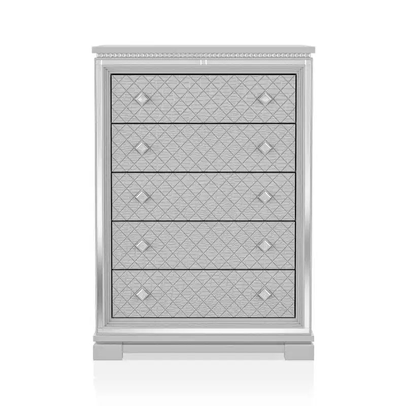 Tenaya 5 Drawer Chest Silver - HOMES: Inside + Out