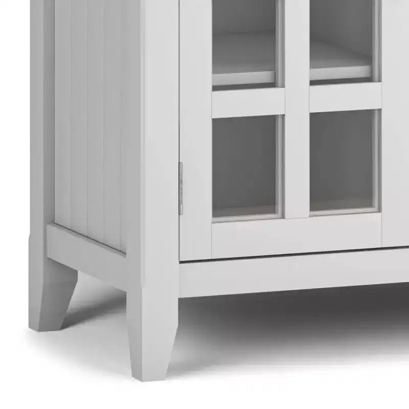 Normandy Tall TV Stand for TVs up to 60" White - WyndenHall: Adjustable Shelves, Pine & Plywood, Media Storage