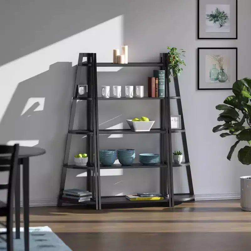 Winsome 3pc 58.03" Adam Shelving Set Black: Transitional Style, Wood Composite, 15 Shelves, Assembly Tools Provided