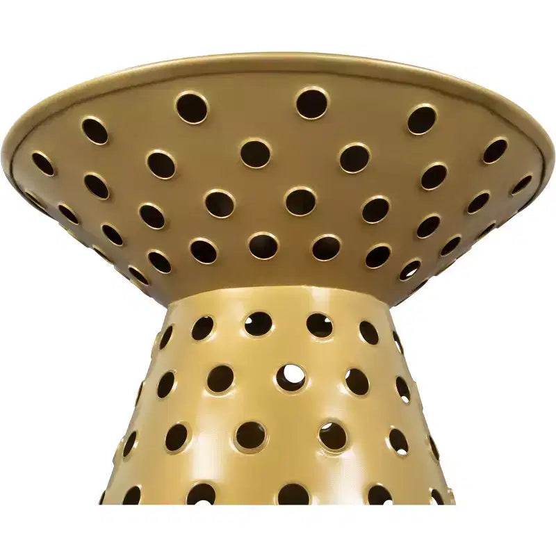 Alaterre Furniture Kian Side Table Iron Gold : Pedestal, Modern No Assembly Required, 220lb Capacity