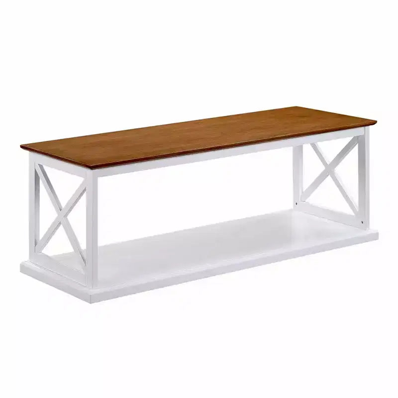 Coventry Coffee Table with Shelf Driftwood/White - Breighton Home