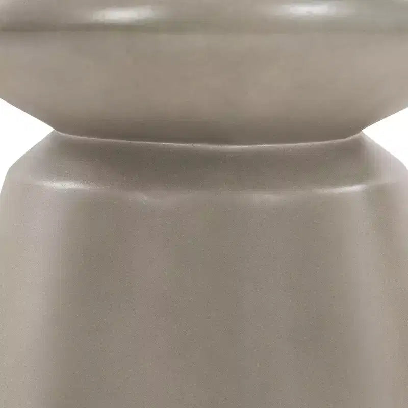 Umbre Concrete End Accent Stool Table Gray - Armen Living