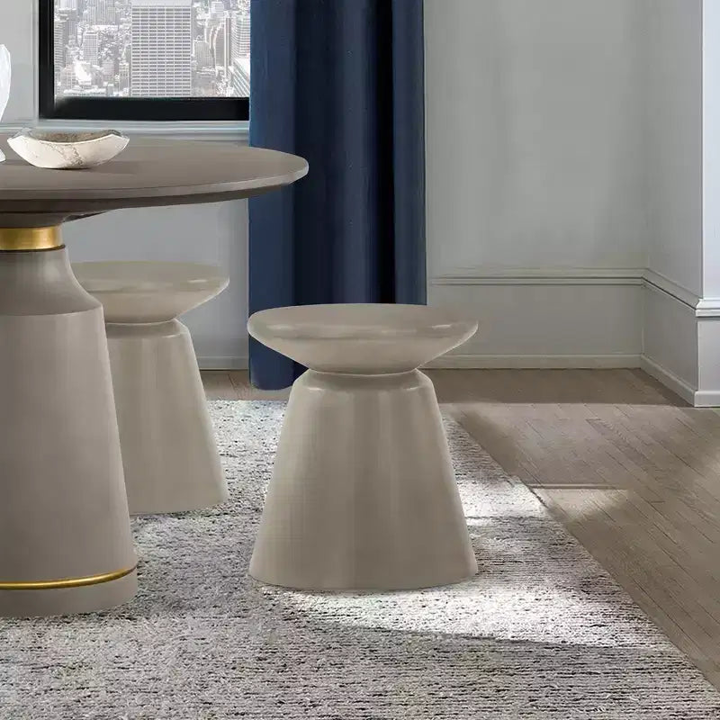 Umbre Concrete End Accent Stool Table Gray - Armen Living