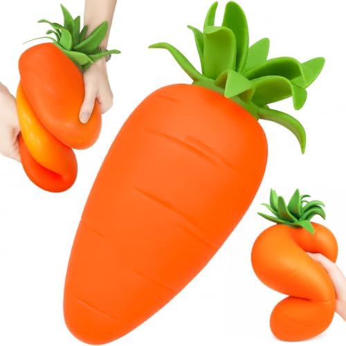 Grand jouet sensoriel TPR Squishy carotte géante