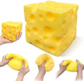 Jouet à fromage à presser avec boule anti-stress au fromage géant