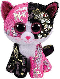 TY Malibu Cat Flip-A-Mallow plush toy - Reversible sequin cat stuffed animal