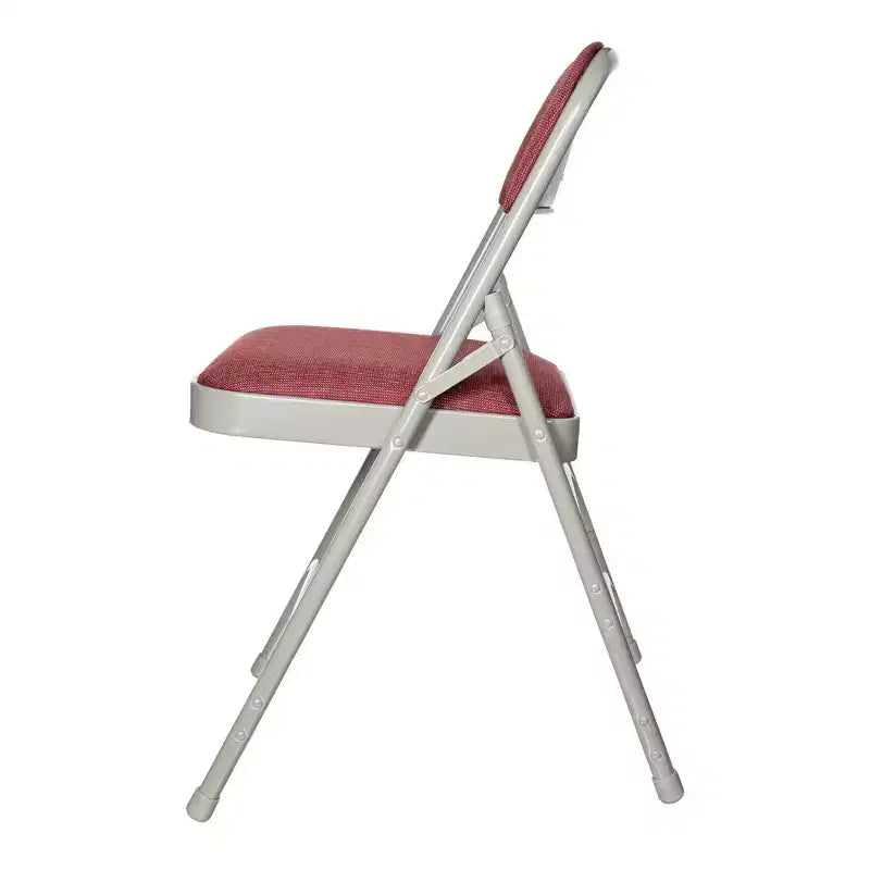 Set of 4 Deluxe Fabric Padded Triple Brace Folding Chairs - Hampden Furnishings