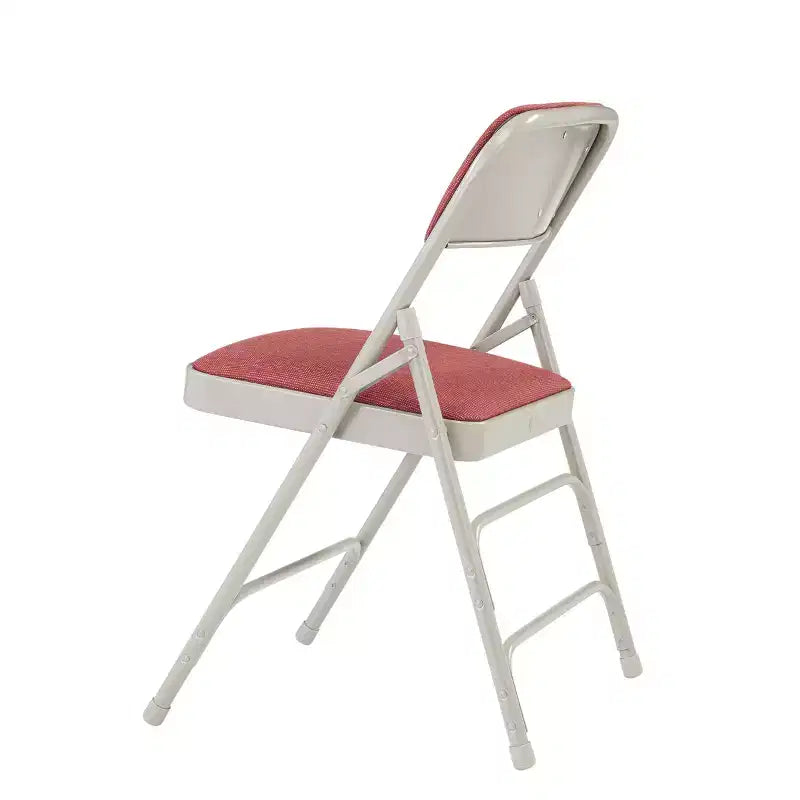 Set of 4 Deluxe Fabric Padded Triple Brace Folding Chairs - Hampden Furnishings