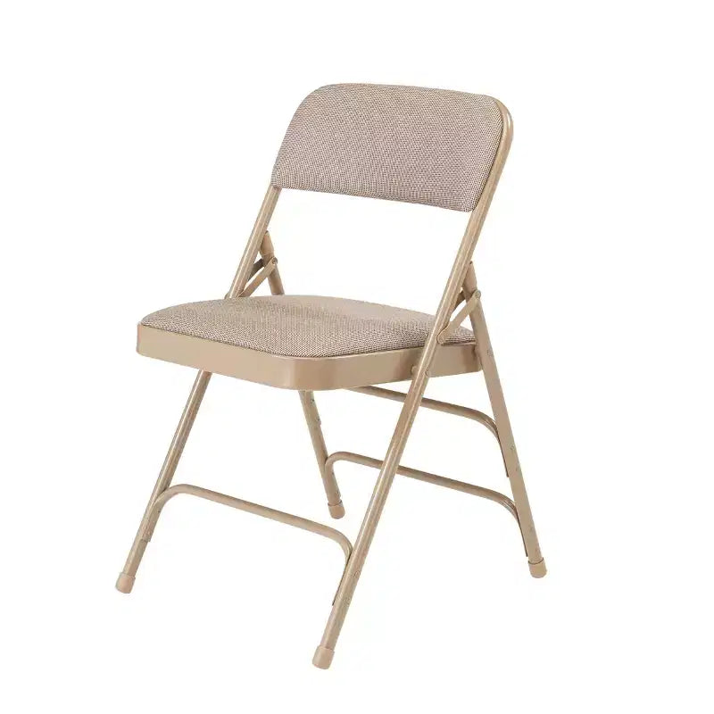 Set of 4 Deluxe Fabric Padded Triple Brace Folding Chairs - Hampden Furnishings