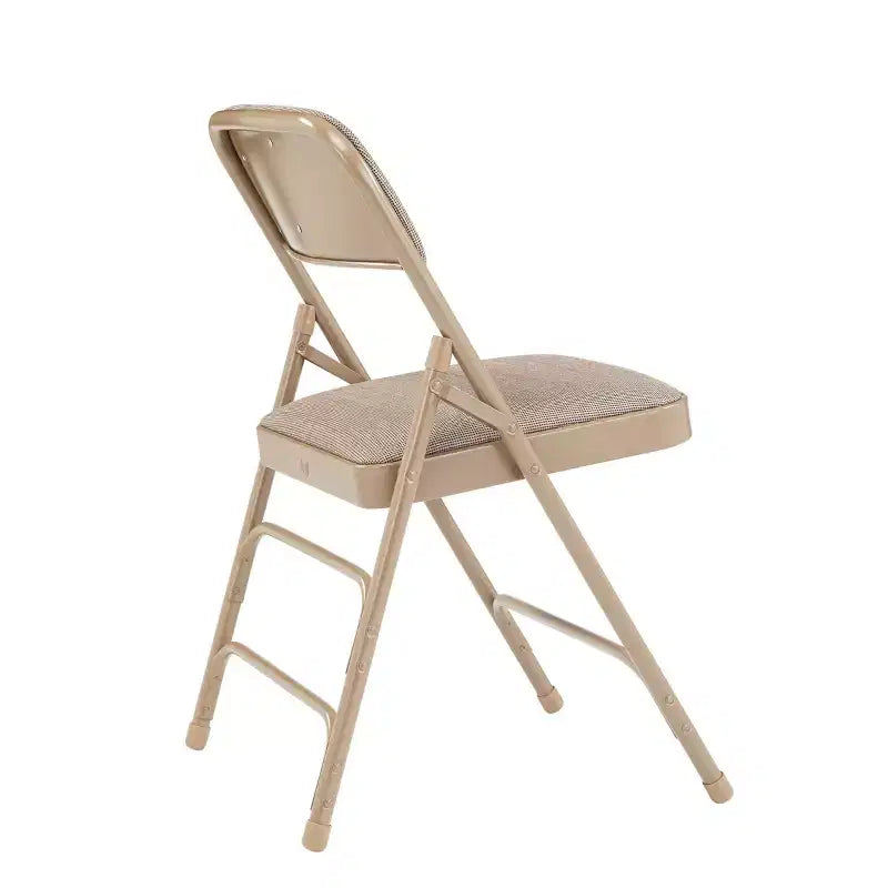 Set of 4 Deluxe Fabric Padded Triple Brace Folding Chairs - Hampden Furnishings