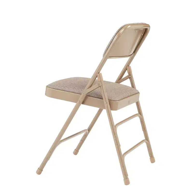 Set of 4 Deluxe Fabric Padded Triple Brace Folding Chairs - Hampden Furnishings