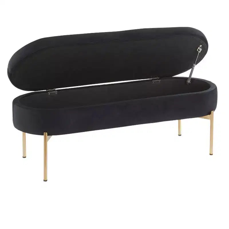 48 Chloe Contemporary Upholstered Storage Bench - LumiSource