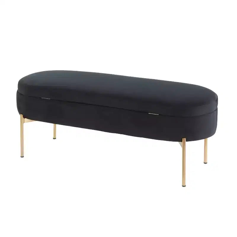48 Chloe Contemporary Upholstered Storage Bench - LumiSource
