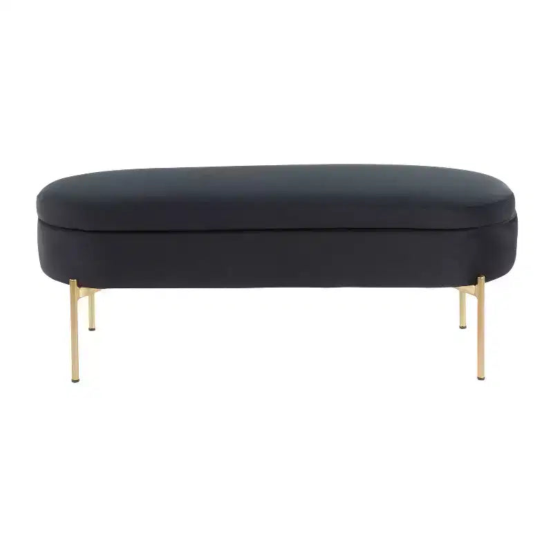 48 Chloe Contemporary Upholstered Storage Bench - LumiSource