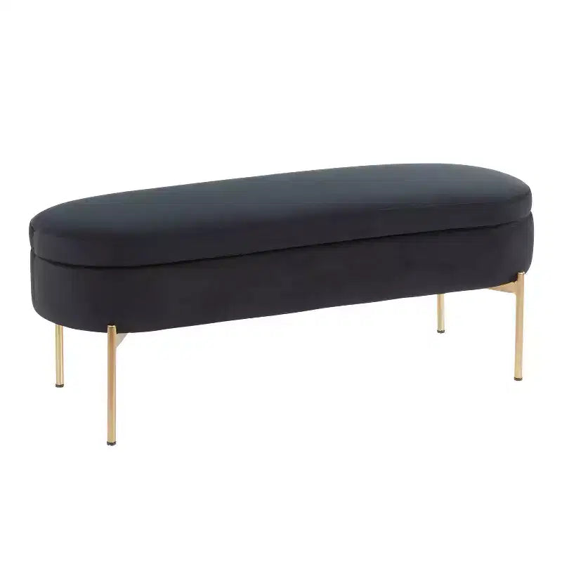48 Chloe Contemporary Upholstered Storage Bench - LumiSource