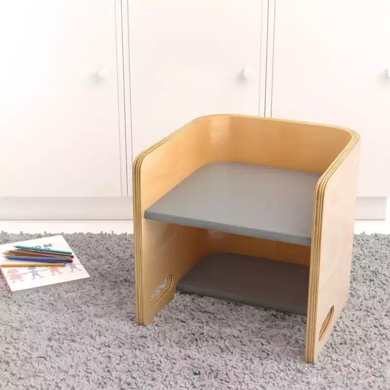ECR4Kids Bentwood Multipurpose Toddler Cube Chair, Montessori Furniture Furniture