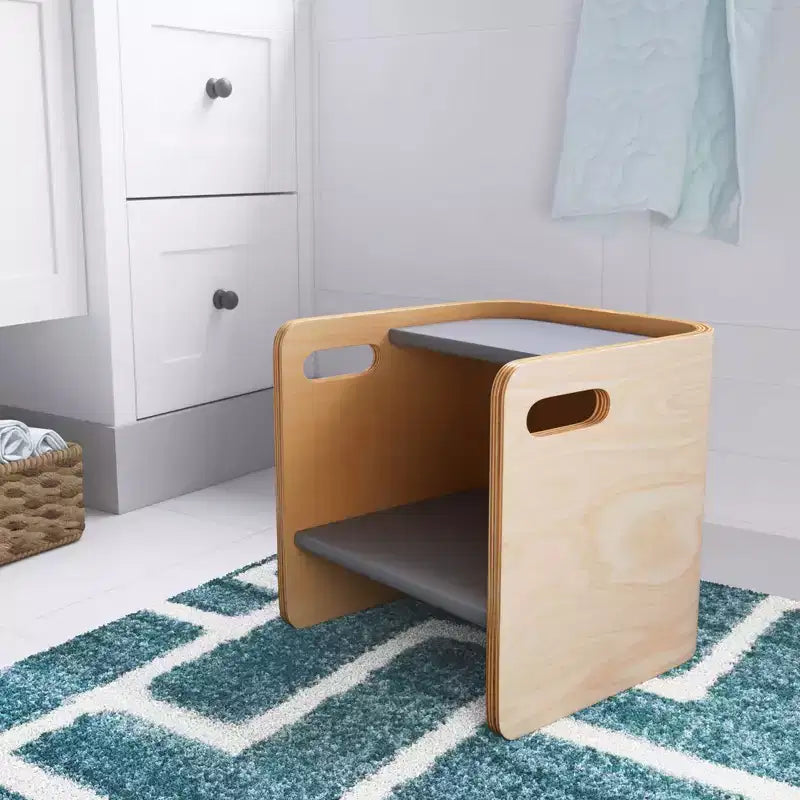 ECR4Kids Bentwood Multipurpose Toddler Cube Chair, Montessori Furniture Furniture