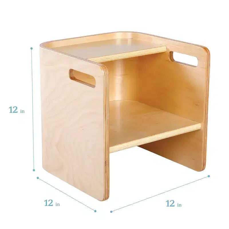ECR4Kids Bentwood Multipurpose Toddler Cube Chair, Montessori Furniture Furniture