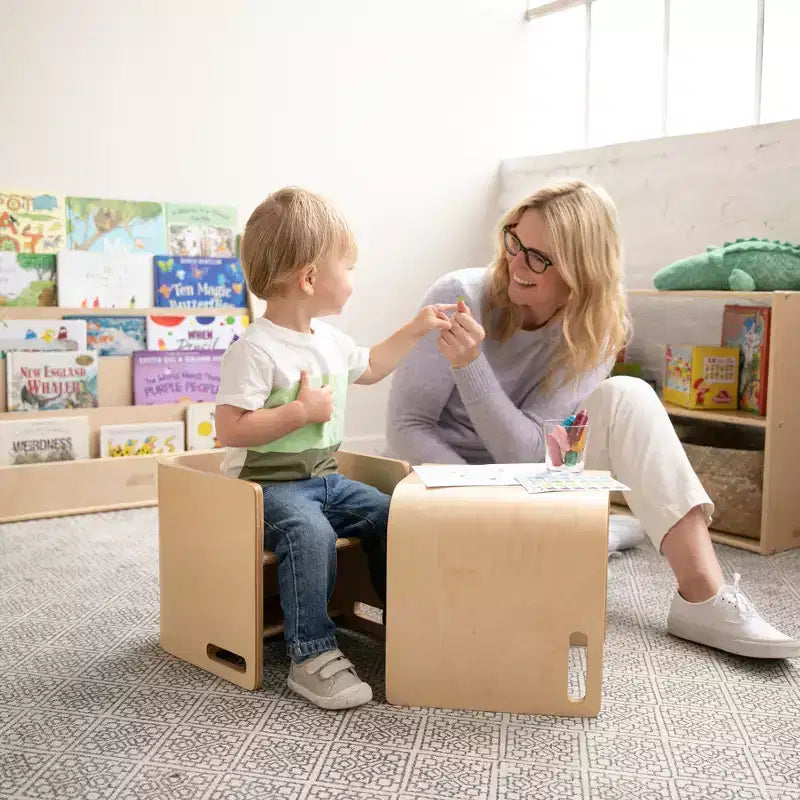 ECR4Kids Bentwood Multipurpose Toddler Cube Chair, Montessori Furniture Furniture