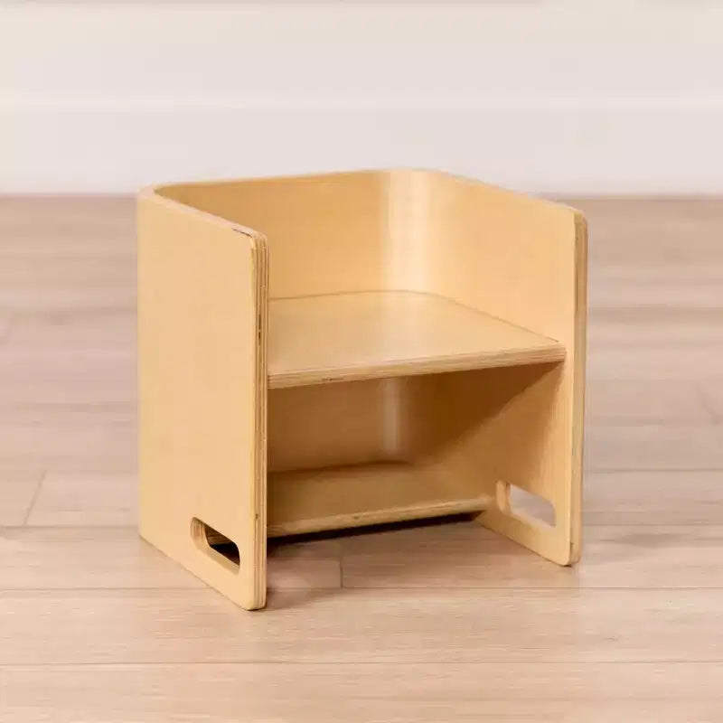 ECR4Kids Bentwood Multipurpose Toddler Cube Chair, Montessori Furniture Furniture